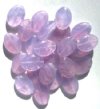 25 16x11mm Flat Oval Marble Crystal Violet Pink